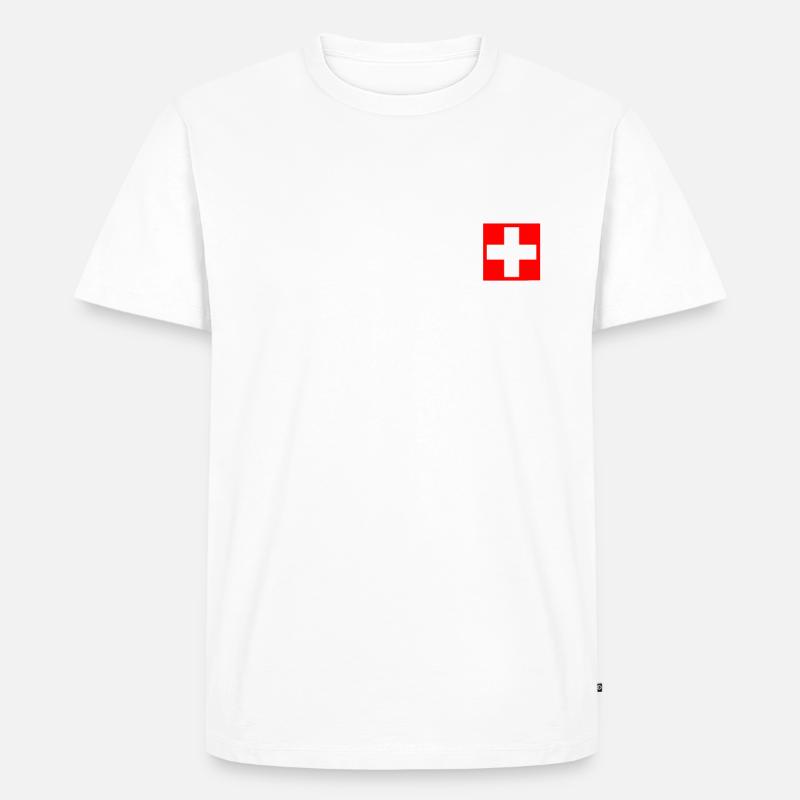 Schweiz - Männer Premium Bio T-Shirt - Weiß