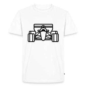 F1 Race Car - Men's Premium Organic T-Shirt - white - Front - Nico (187cm)