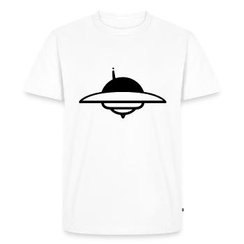 soucoupe volante - T-shirt Premium bio Homme - blanc - Devant - Nico (187cm)