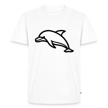 dauphin - T-shirt Premium bio Homme - blanc - Devant - Nico (187cm)