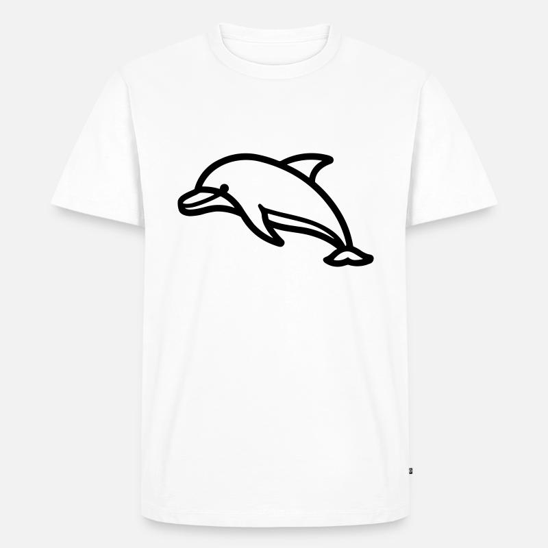 Delfin - Männer Premium Bio T-Shirt - Weiß