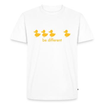 be different duck duck beak Iroquois Punk - Men's Premium Organic T-Shirt - white - Front - Nico (187cm)