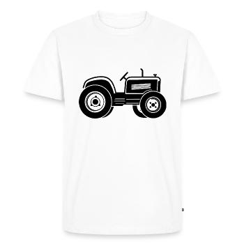 tracteur - T-shirt Premium bio Homme - blanc - Devant - Nico (187cm)