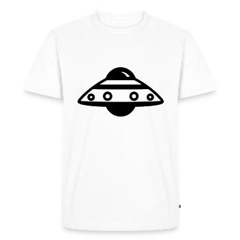 soucoupe volante - T-shirt Premium bio Homme - blanc - Devant - Nico (187cm)