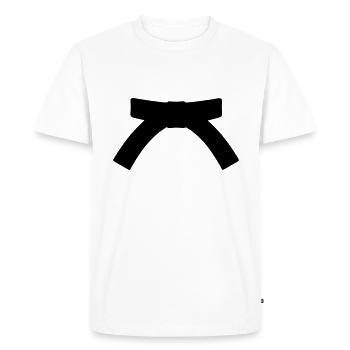 ceinture - T-shirt Premium bio Homme - blanc - Devant - Nico (187cm)