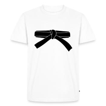 ceinture - T-shirt Premium bio Homme - blanc - Devant - Nico (187cm)
