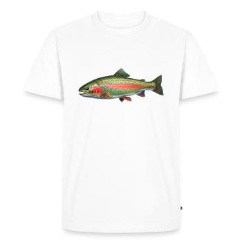 Trout Fishing Rainbow Trout Fly Fishing - Men's Premium Organic T-Shirt - white - Front - Nico (187cm)