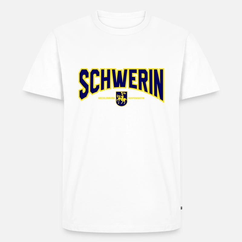 SCHWERIN - Männer Premium Bio T-Shirt - Weiß