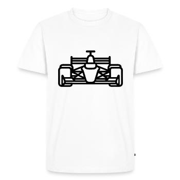 voiture de course - T-shirt Premium bio Homme - blanc - Devant - Nico (187cm)