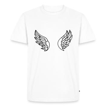 Ailes d'ange - T-shirt Premium bio Homme - blanc - Devant - Nico (187cm)