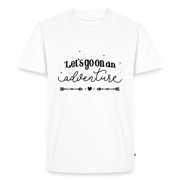 Let's go on an adventure saying Adventure Travel - Men's Premium Organic T-Shirt - white - Front - Nico (187cm)