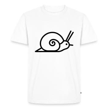 Snail - Men's Premium Organic T-Shirt - white - Front - Nico (187cm)