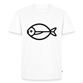 Fish - Men's Premium Organic T-Shirt - white - Front - Nico (187cm)