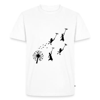 flying Dandelion - T-shirt Premium bio Homme - blanc - Devant - Nico (187cm)