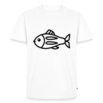 Fish - Men's Premium Organic T-Shirt - white - Front - Nico (187cm)