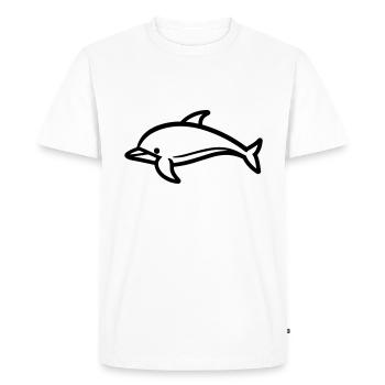 dauphin - T-shirt Premium bio Homme - blanc - Devant - Nico (187cm)