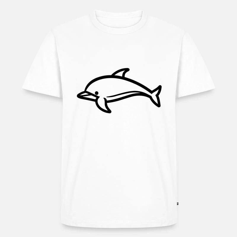 Delfin - Männer Premium Bio T-Shirt - Weiß