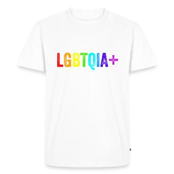 LGBTQIA+ - T-shirt Premium bio Homme - blanc - Devant - Nico (187cm)