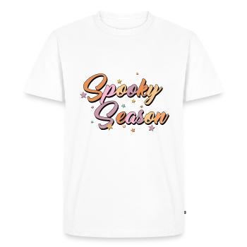 Saison effrayante d’Halloween - T-shirt Premium bio Homme - blanc - Devant - Nico (187cm)