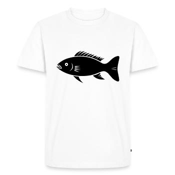 Poisson petite carpe - T-shirt Premium bio Homme - blanc - Devant - Nico (187cm)