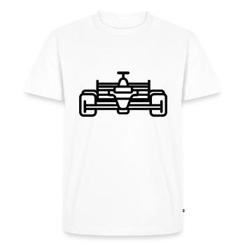 Race Car - Men's Premium Organic T-Shirt - white - Front - Nico (187cm)