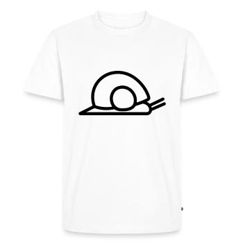 Snail - Men's Premium Organic T-Shirt - white - Front - Nico (187cm)