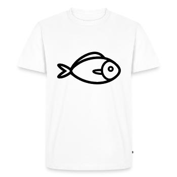 Fish - Men's Premium Organic T-Shirt - white - Front - Nico (187cm)