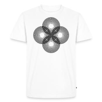 Illusion Geometry Optical Illusion Pattern - Men's Premium Organic T-Shirt - white - Front - Nico (187cm)