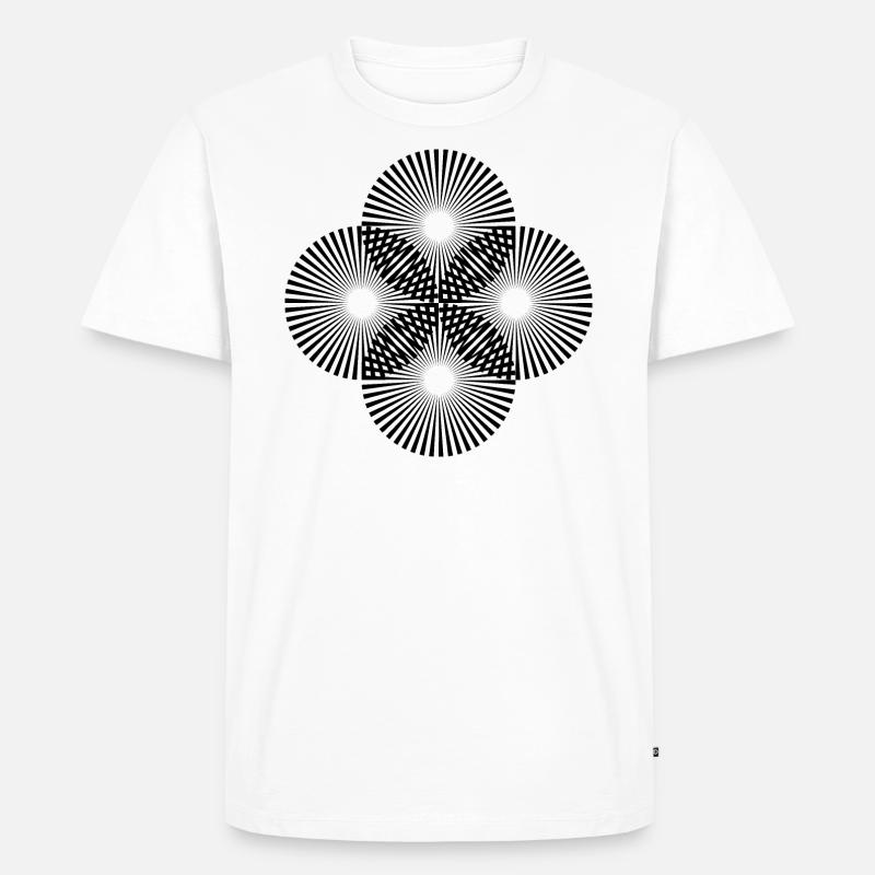 Illusion Geometry Optical Illusion Pattern - Men's Premium Organic T-Shirt - white