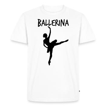 Danseuse ballerine - T-shirt Premium bio Homme - blanc - Devant - Nico (187cm)