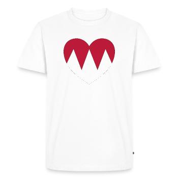 Franconian heart Franconian - Men's Premium Organic T-Shirt - white - Front - Nico (187cm)