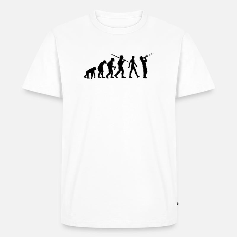 Trombone Evolution Trombonist - Men's Premium Organic T-Shirt - white