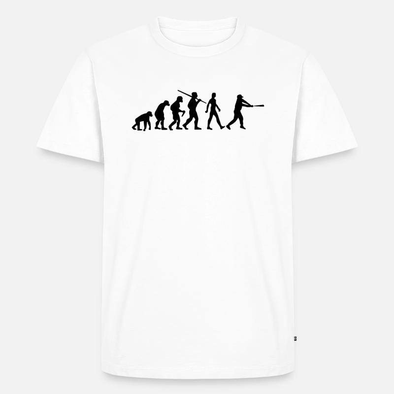 Baseball Evolution Batter Evolution - T-shirt Premium bio Homme - blanc