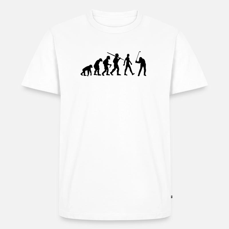 Golf Evolution Golfer - T-shirt Premium bio Homme - blanc
