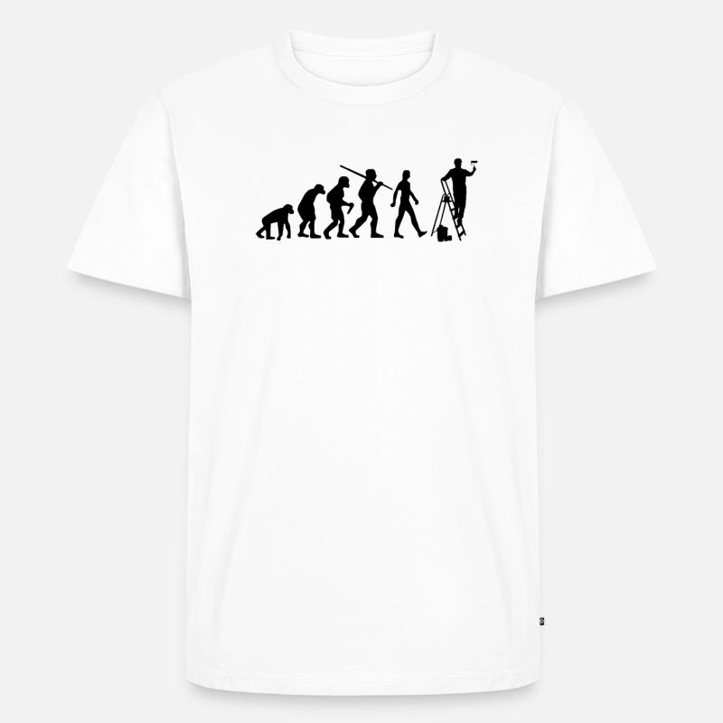 Painter Evolution Varnisher - Men's Premium Organic T-Shirt - white