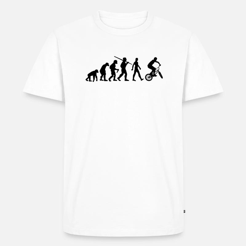 BMX Evolution BMX Roue - T-shirt Premium bio Homme - blanc