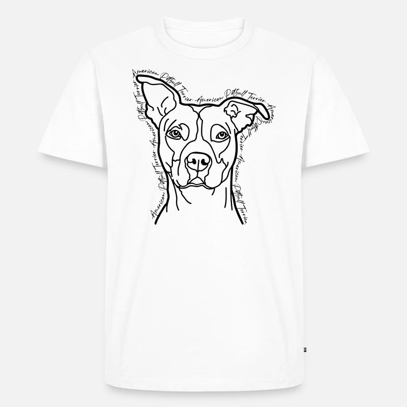 American Pitbull Terrier - Männer Premium Bio T-Shirt - Weiß