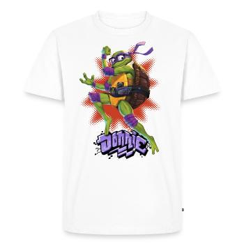 TMNT Mutant Mayhem Turtle Donnie - T-shirt Premium bio Homme - blanc - Devant - Nico (187cm)