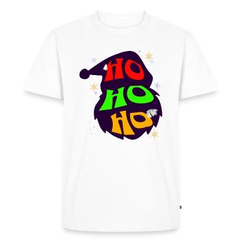 Ho Ho Ho - T-shirt Premium bio Homme - blanc - Devant - Nico (187cm)