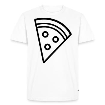 part de pizza - T-shirt Premium bio Homme - blanc - Devant - Nico (187cm)
