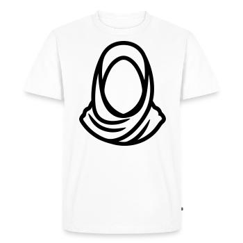 hijab headscarf muslim woman - Men's Premium Organic T-Shirt - white - Front - Nico (187cm)