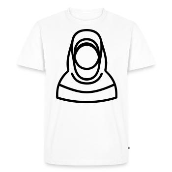 hijab headscarf muslim woman - Men's Premium Organic T-Shirt - white - Front - Nico (187cm)
