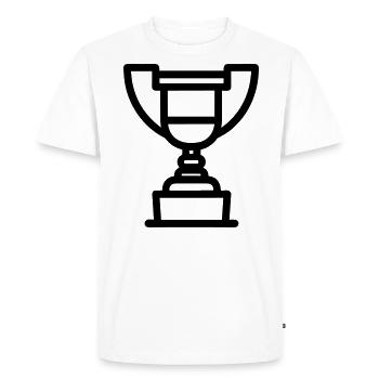 trophy - Men's Premium Organic T-Shirt - white - Front - Nico (187cm)