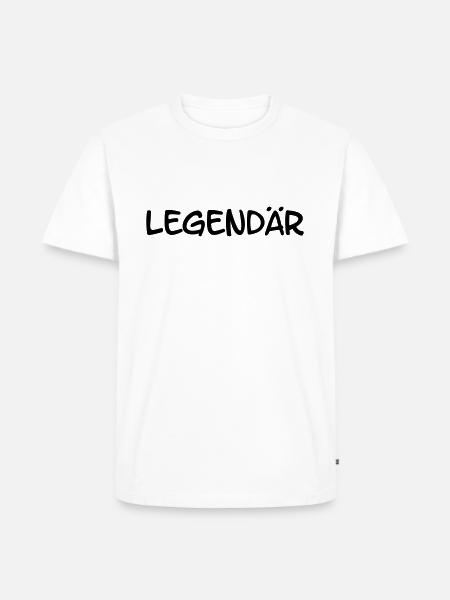 Legendär - Männer Premium Bio T-Shirt - Weiß