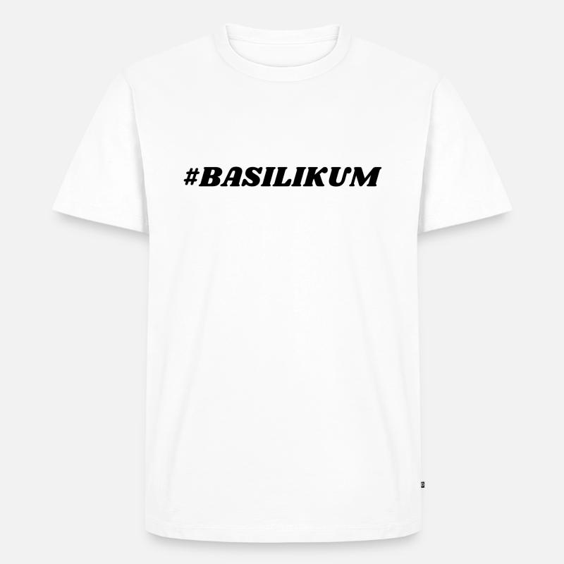 Basilikum - Männer Premium Bio T-Shirt - Weiß