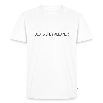 Germans and Albanians - Men's Premium Organic T-Shirt - white - Front - Nico (187cm)