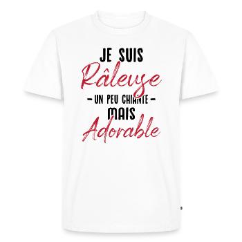 Je suis râleuse un peu chiante mais adorable - T-shirt Premium bio Homme - blanc - Devant - Nico (187cm)