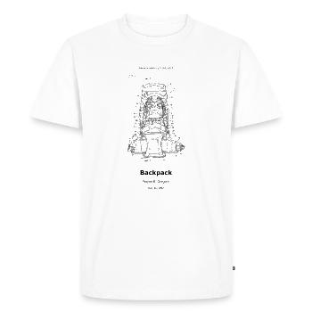 Sac à dos - T-shirt Premium bio Homme - blanc - Devant - Nico (187cm)