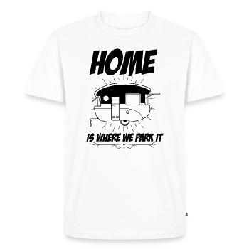 Camping camper camping gift caravan saying - Men's Premium Organic T-Shirt - white - Front - Nico (187cm)