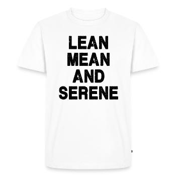 Maigre, méchant et serein - T-shirt Premium bio Homme - blanc - Devant - Nico (187cm)